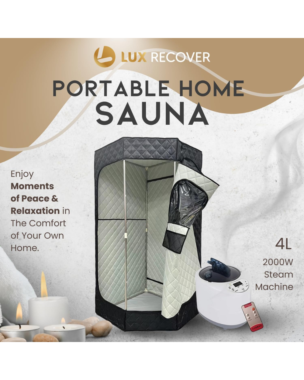 Lux Recover Large Portable Sauna Steam Tent