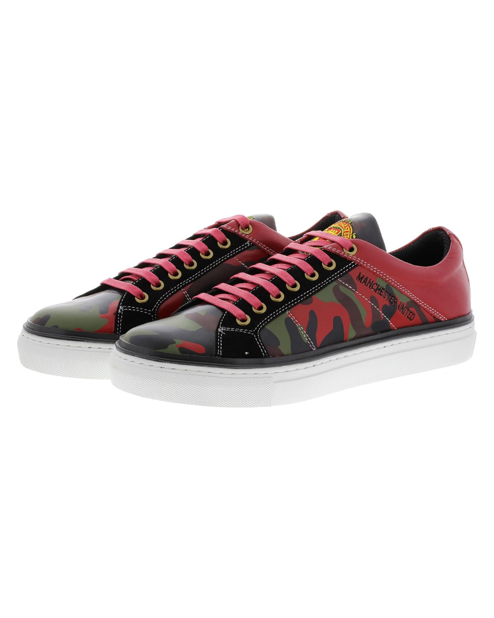 Official Manchester United FC Men's Trainers Green Camo