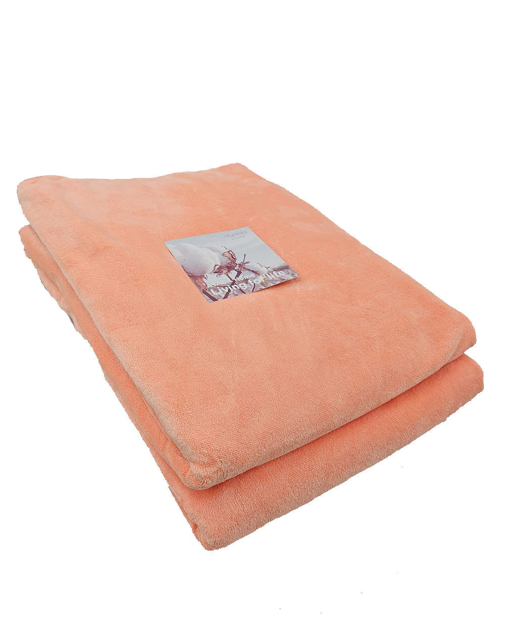 Set Of 2 Bath Towels 100% Microfibre Grapefruit Orange