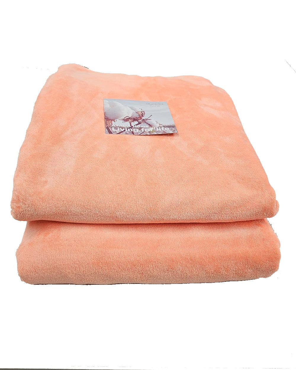 Set Of 2 Bath Towels 100% Microfibre Grapefruit Orange