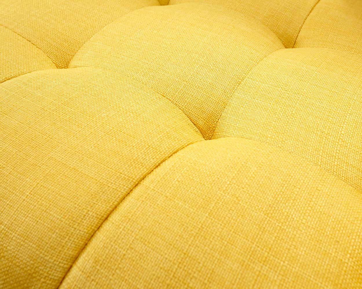 Milan Fabric Upholstered Bench, Mustard Yellow