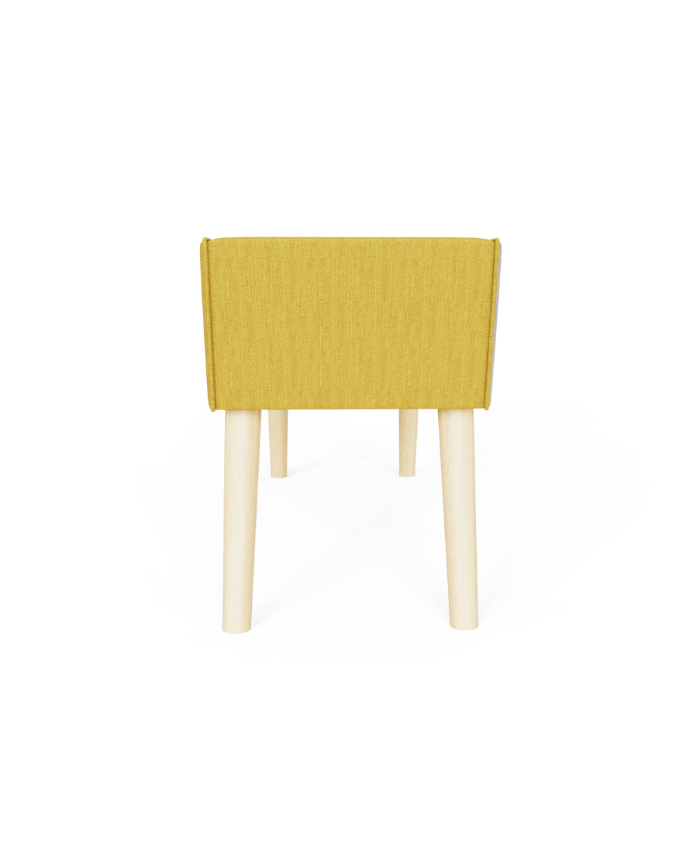 Milan Fabric Upholstered Bench, Mustard Yellow