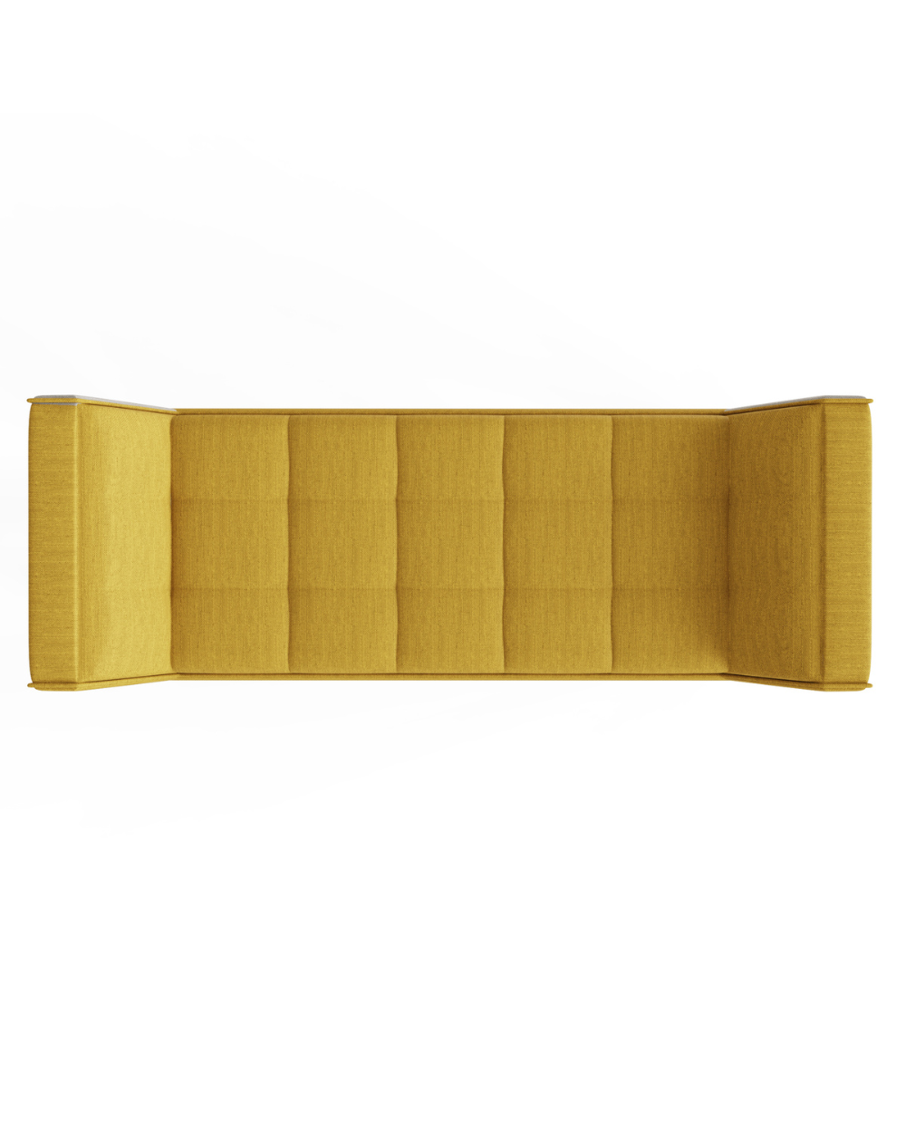 Milan Fabric Upholstered Bench, Mustard Yellow