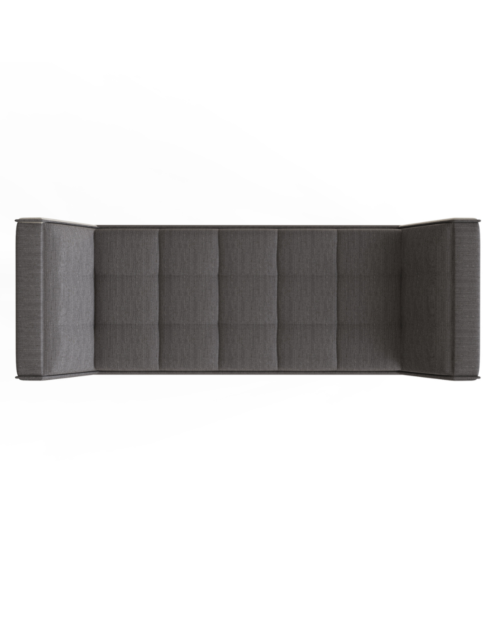 Milan Fabric Upholstered Bench, Dark Grey