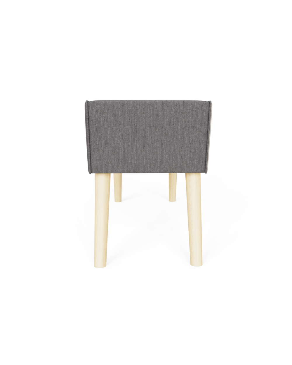 Milan Fabric Upholstered Bench, Dark Grey