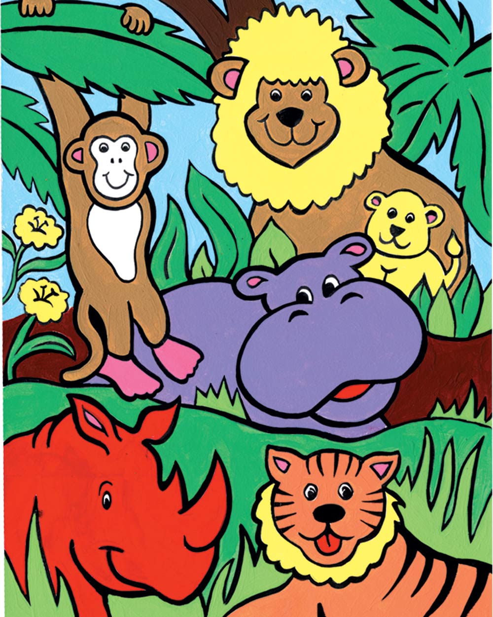 My First Paint By Number Kit Jungle Animals Age 4+