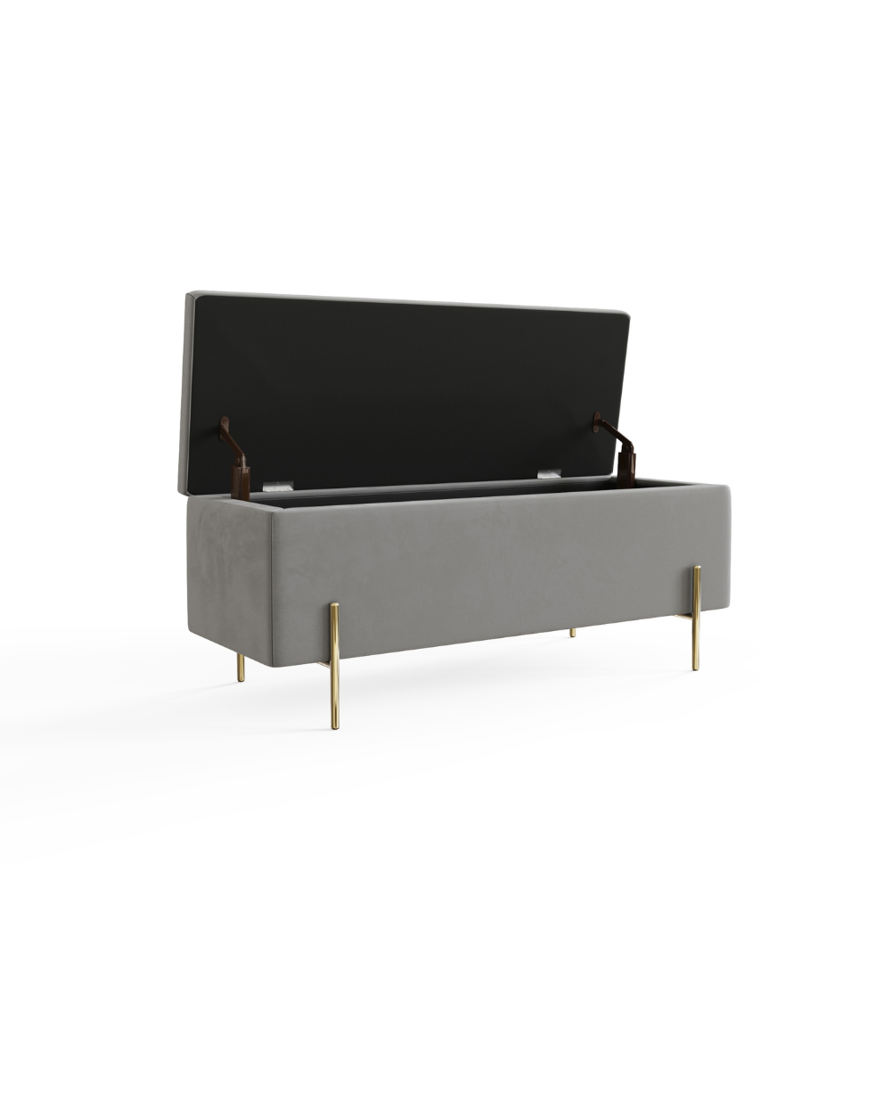Mystica Ottoman Storage Bench Grey