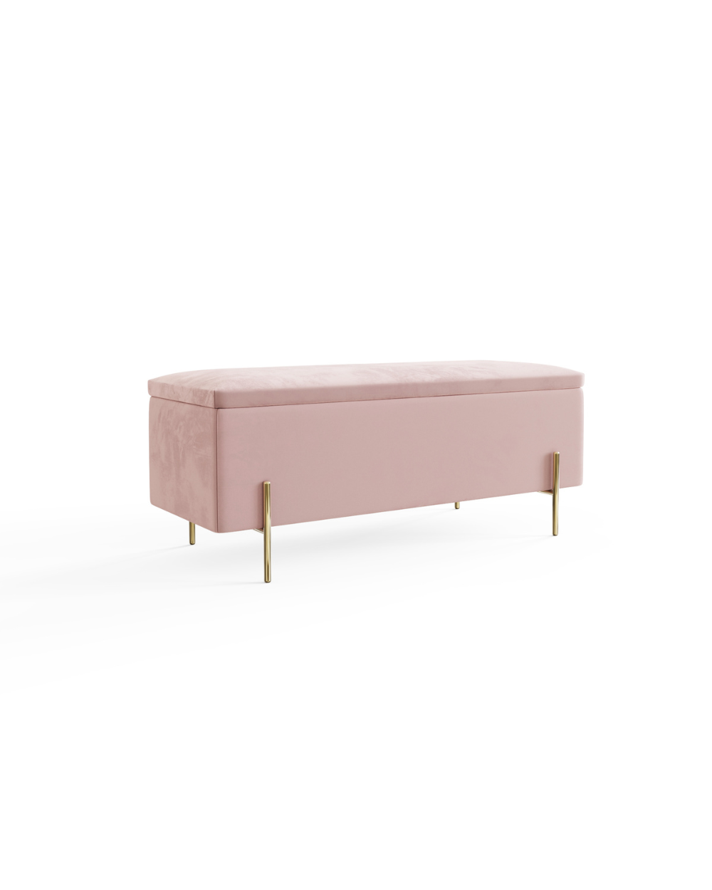 Mystica Ottoman Storage Bench Blush Pink