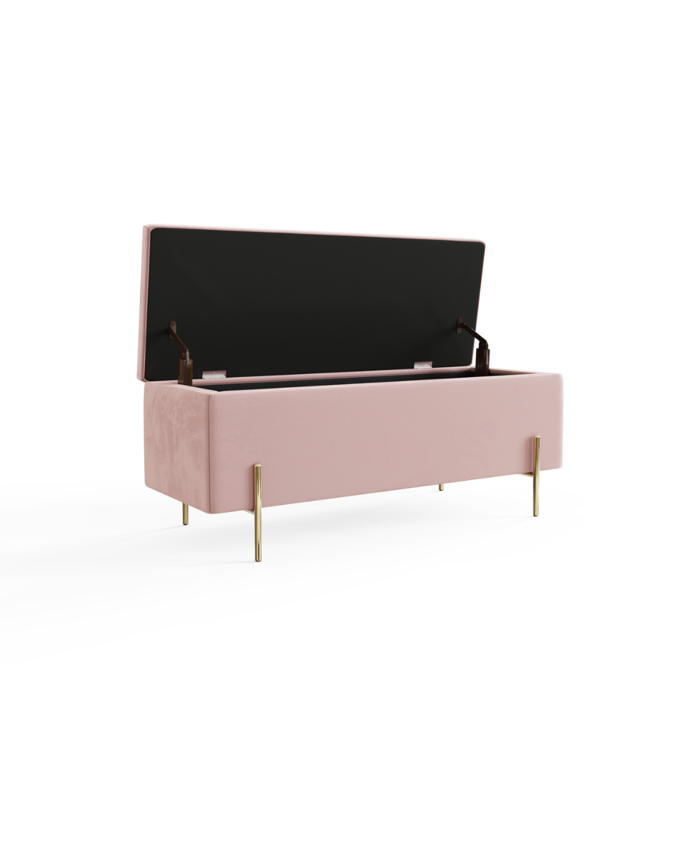 Mystica Ottoman Storage Bench Blush Pink