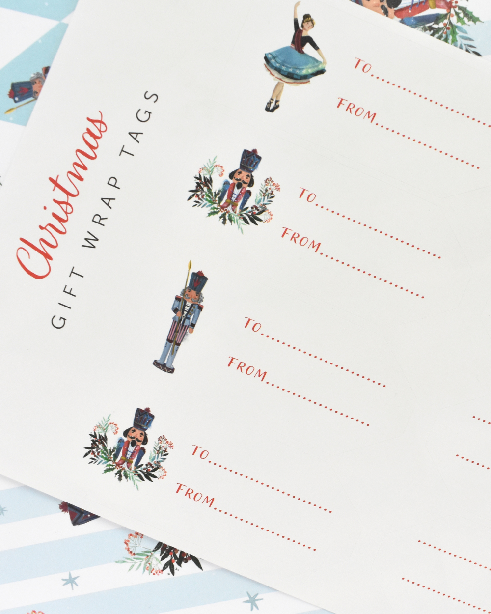 Nutcracker Christmas Gift Wrap Set