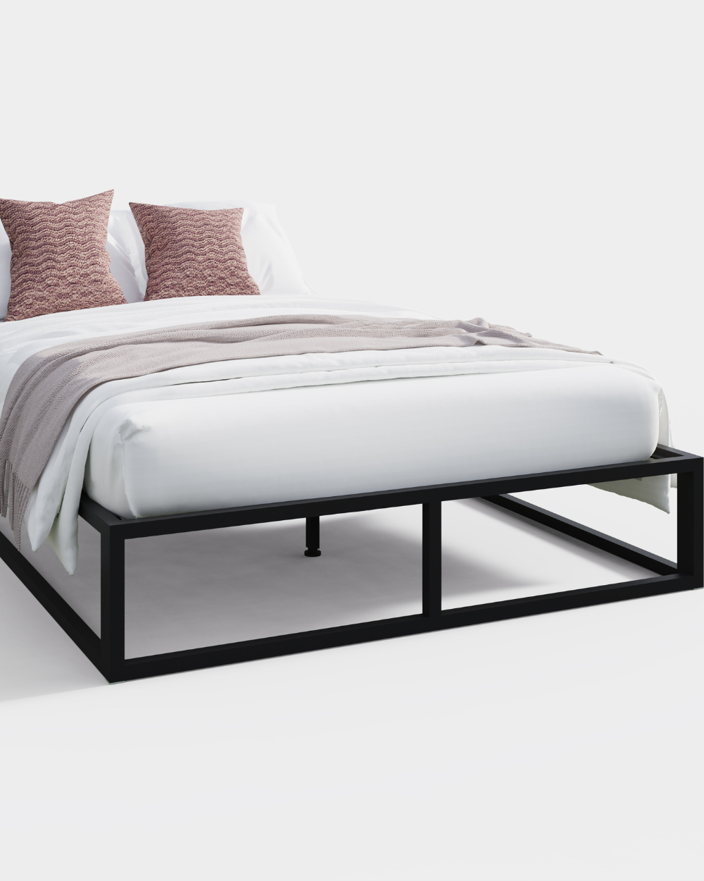 Platform Small Double Bed 120cm Black