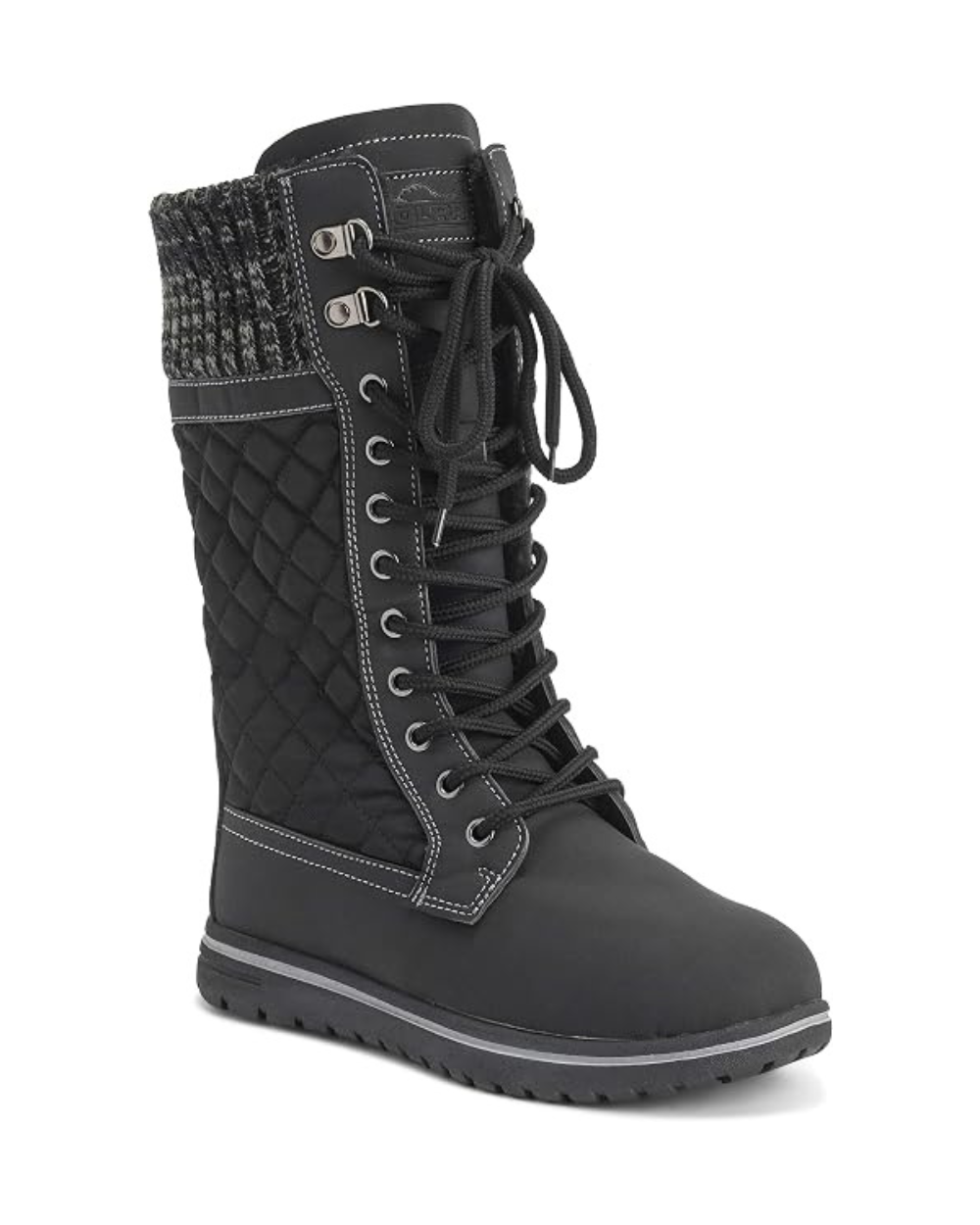 Polar Women's Winter Boots EU 37 UK 4 Black Nylon Quilted Cardy