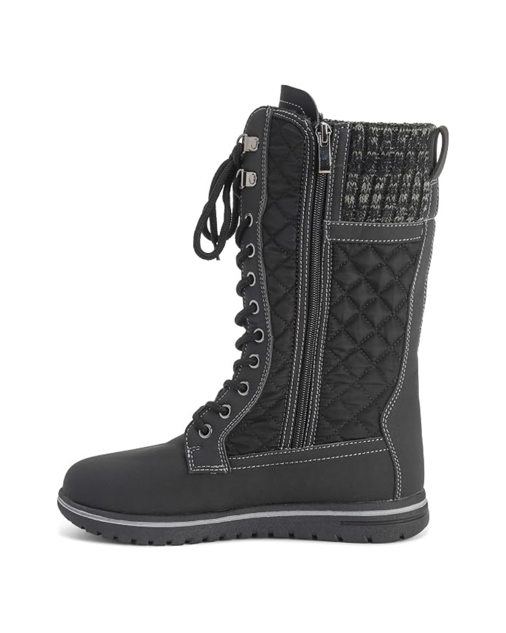 Polar Women's Winter Boots EU 37 UK 4 Black Nylon Quilted Cardy