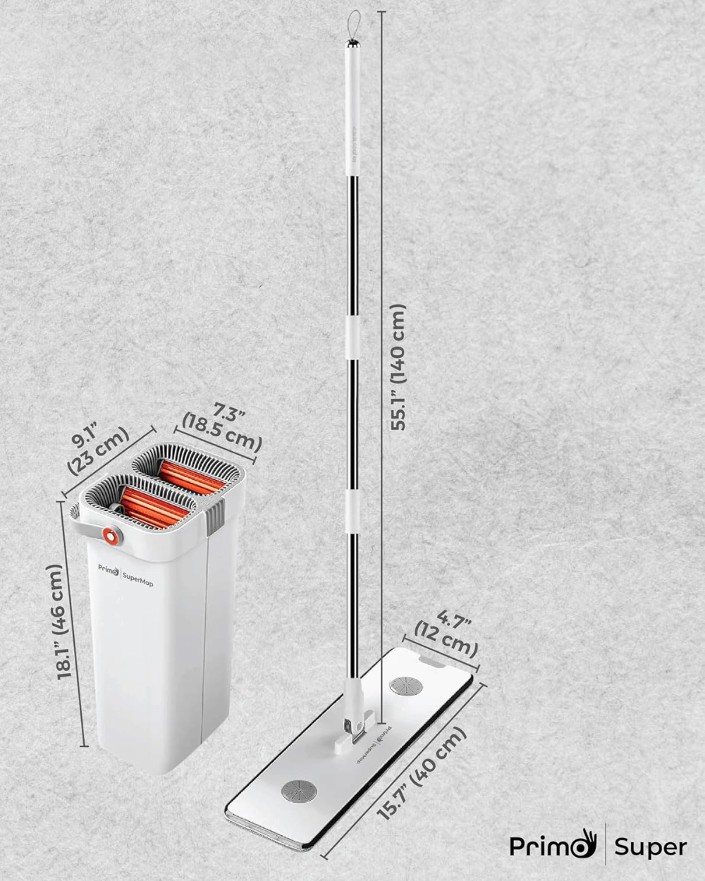 Primo Super Mop Dual Bucket Flat Mop