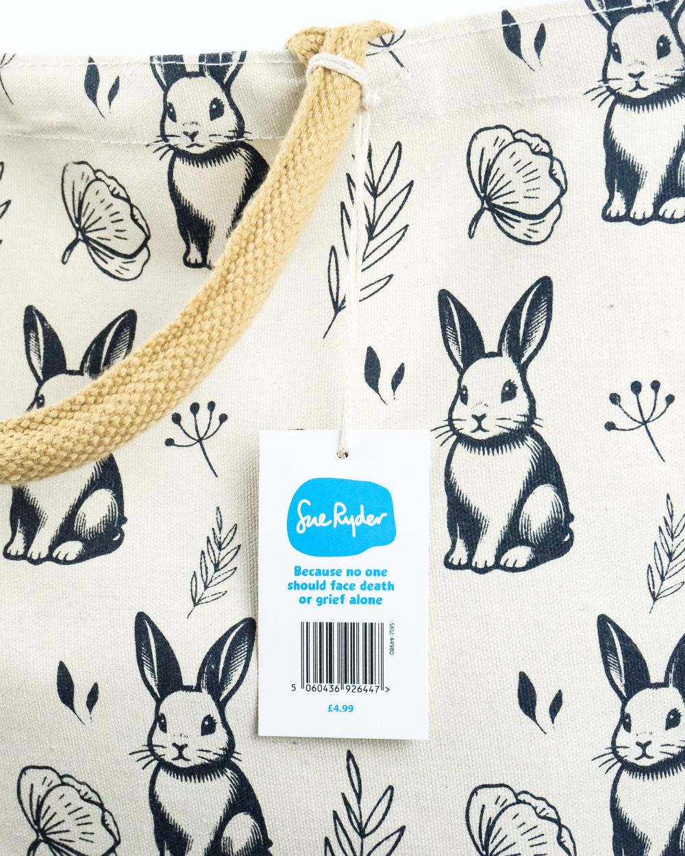 Rabbit Jute Shopping Bag For Life 100% Biodegradable
