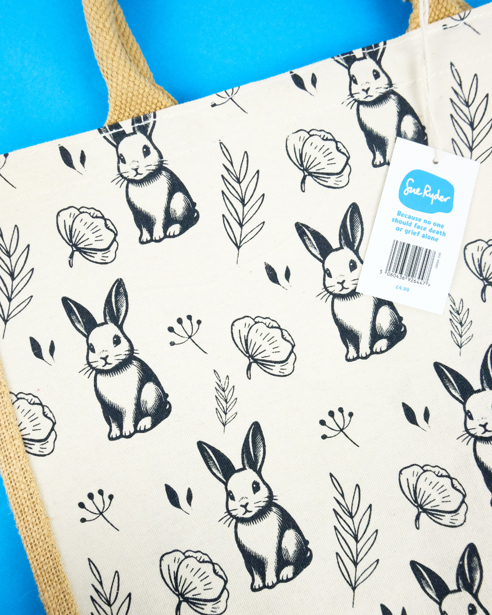 Rabbit Jute Shopping Bag For Life 100% Biodegradable