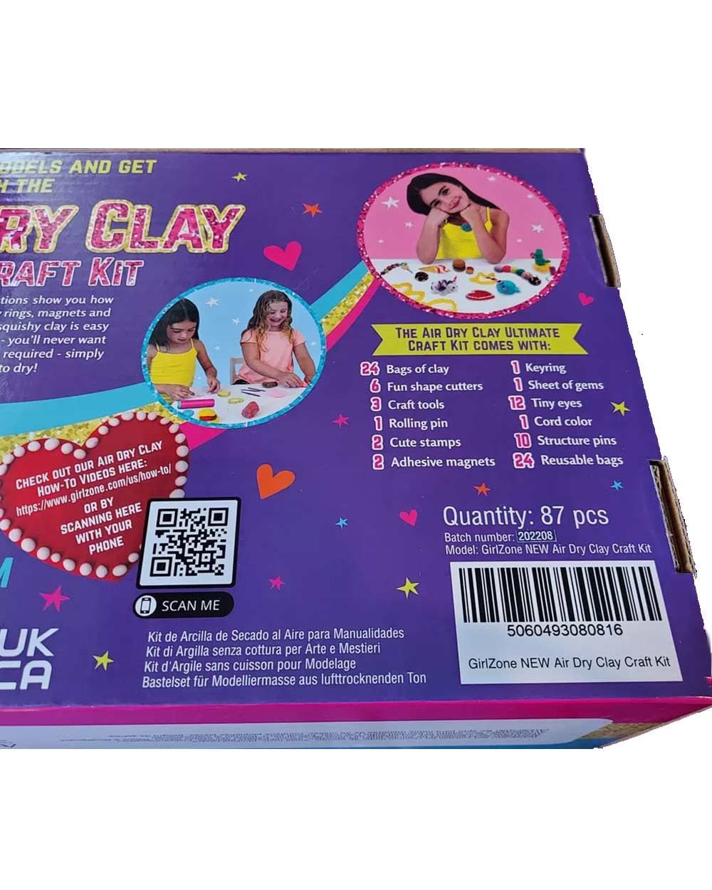 Air Dry Clay Craft Kit Set Over 85 Pieces 4-11 years