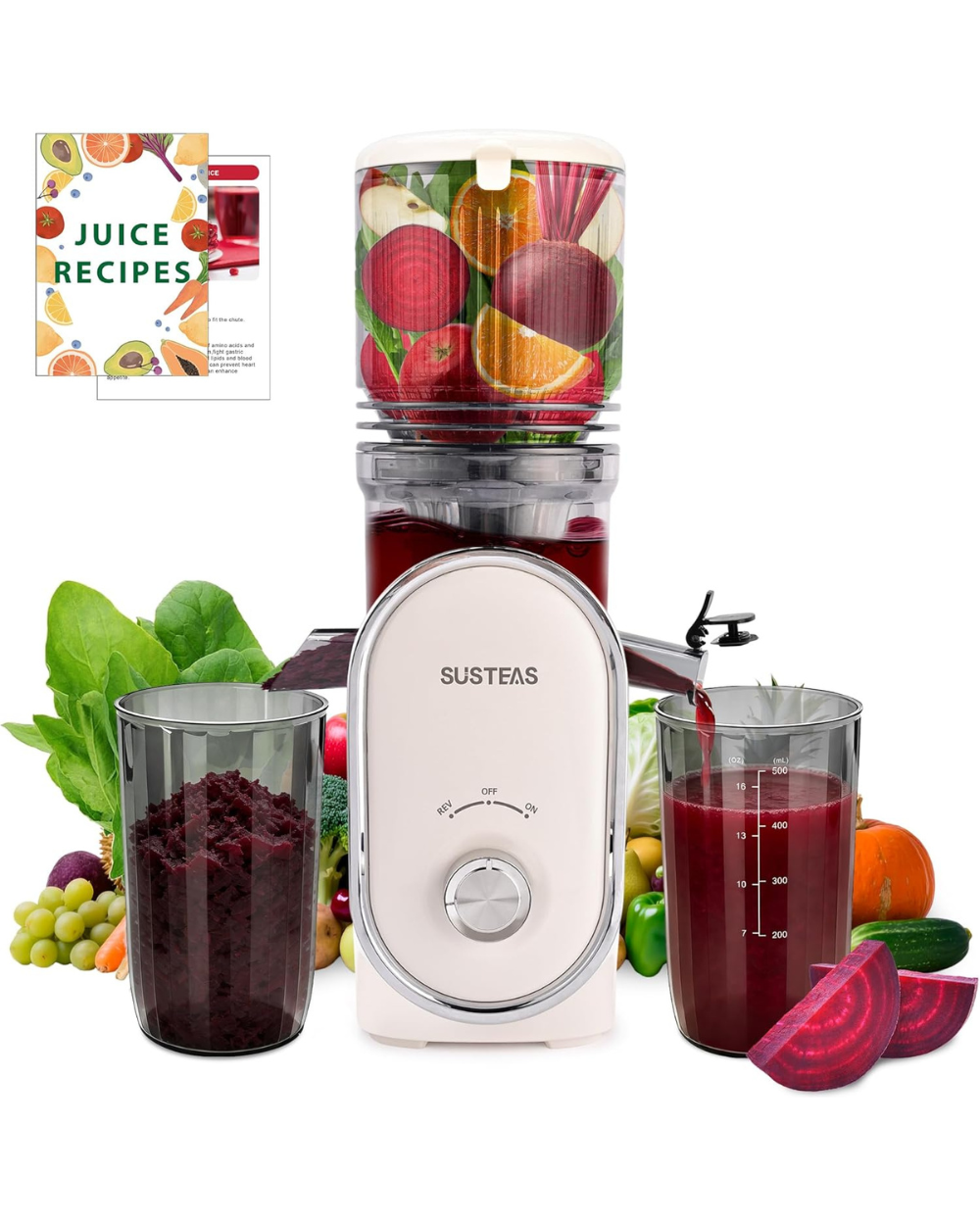 SUSTEAS Cold Press Juicer Machine MP802K White