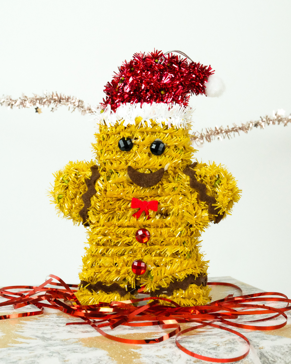 Christmas Trees Decoration Hanging Tinsel Gingerbread Man