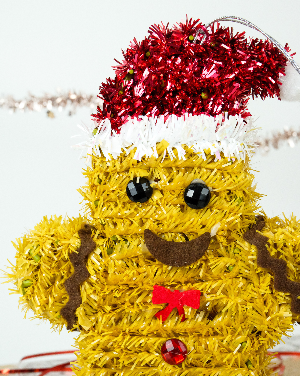 Christmas Trees Decoration Hanging Tinsel Gingerbread Man