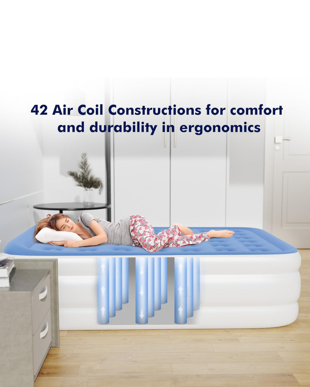 Touchxel Air Bed Inflatable King Mattress Built-in Pump