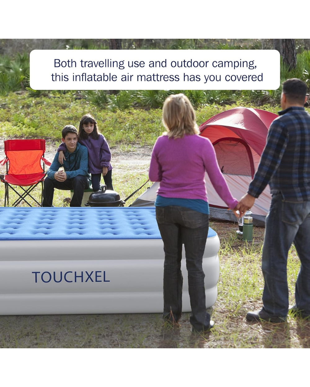 Touchxel Air Bed Inflatable King Mattress Built-in Pump