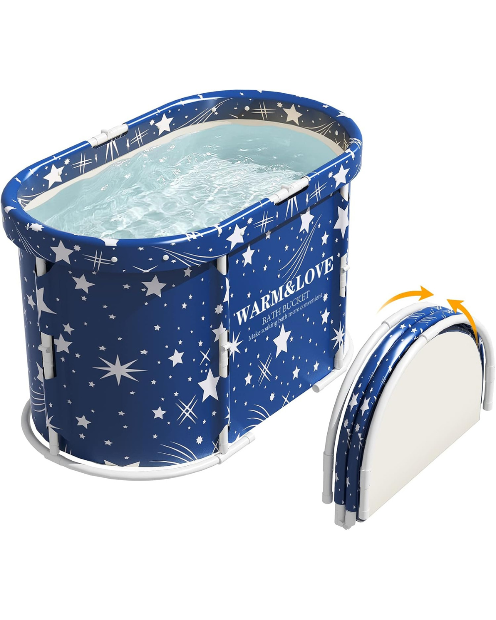 WARM&LOVE Portable Bathtub for Kids Non-Inflatable Foldable