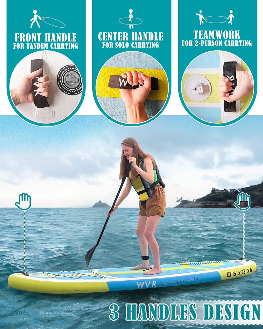 WVR Inflatable Stand Up Paddle Board & Accessories