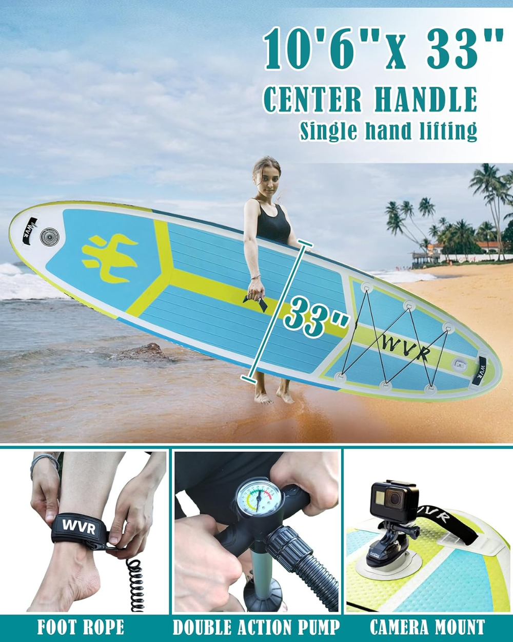 WVR Inflatable Stand Up Paddle Board & Accessories