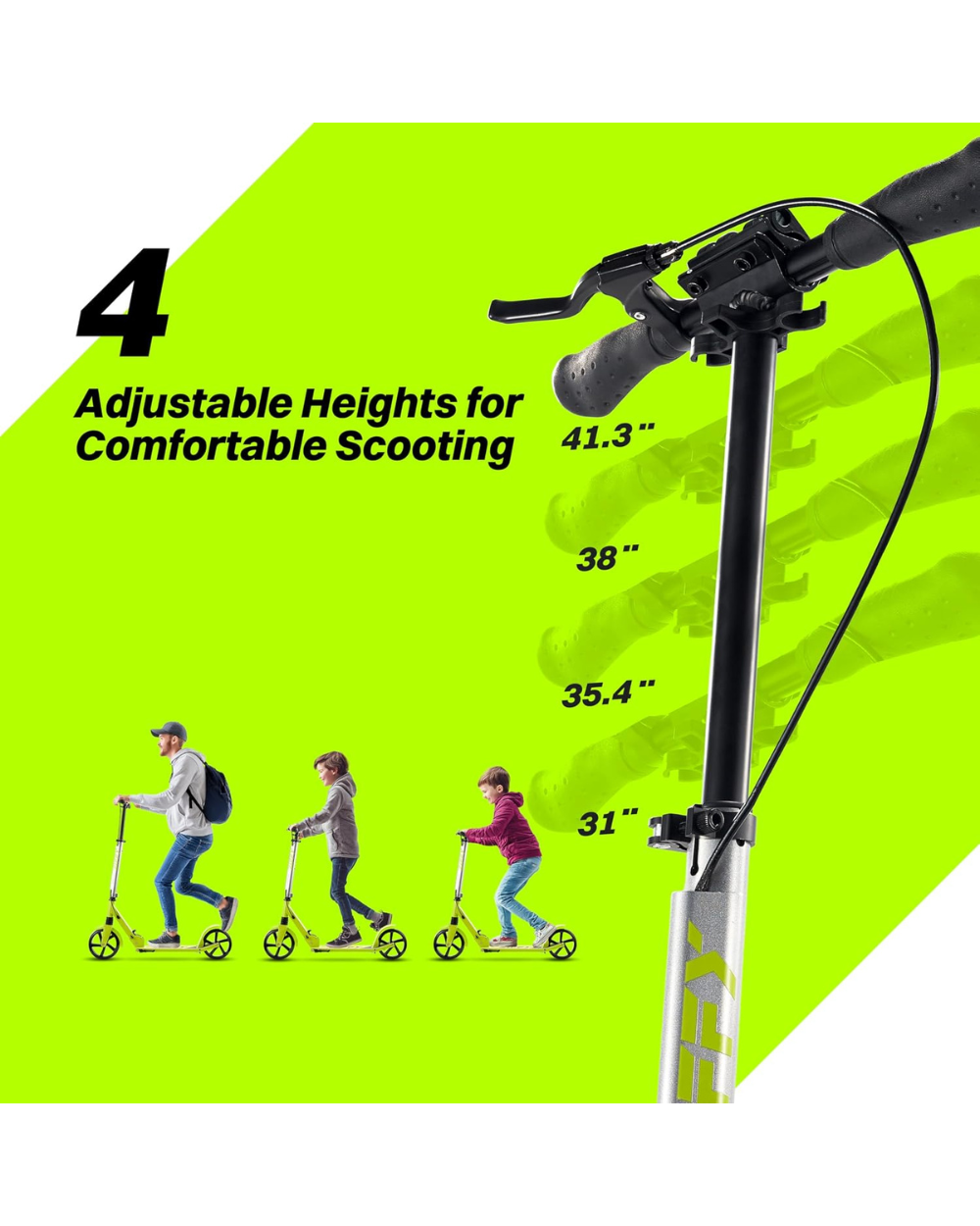ZIFFY-Kick Scooter for Kids Ages 6-12 Years